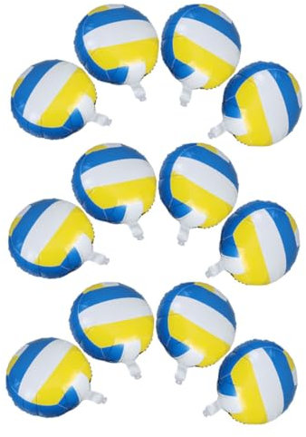 ERINGOGO 12 Stück Volleyball Folienballons 18 Zoll für Sport Mottoparty Dekorationen Aluminiumfolienballons für Volleyball Geburtstagsfeiern und Teamfeiern