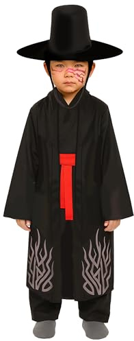 FIESTAS GUIRCA | Costume Démon Asiatique Enfant - Set 4 Pièces - Tailles