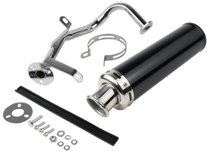 Pot d'échappement Silencieux Tuyau D'échappement De Moto Silencieux Réglage Échappement Raccordement pour Gy6 50cc QMB139