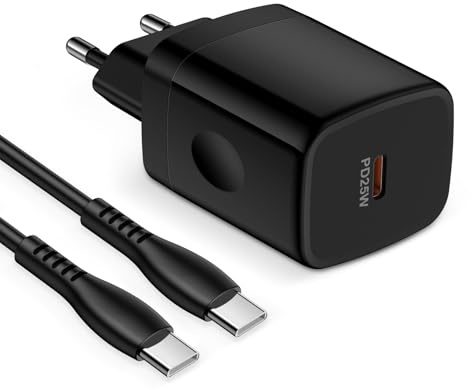 25W USB C Ladegerät Ladekabel für Samsung Galaxy Z Flip 7/Z Flip 6/Z Flip 5/Z Flip 4/A17/A16/A57/A56/A36/S26/S25/S24, USB C Schnellladegerät mit Typ C Schnellladekabel Ladestecker Netzstecker Adapter
