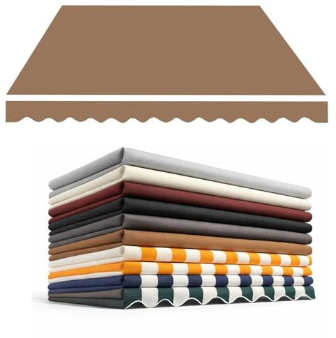 Tessuto di Ricambio per Tende da Sole Impermeabile Telo di Ricambio per Tende da Sole Retrattile 200/250/300/360/400/500 cm Tessuto di Ricambio Resistente ai Raggi UV