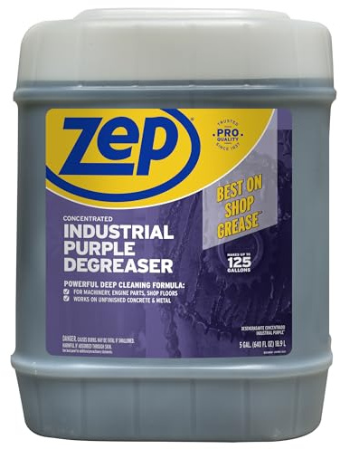 Zep Industrial Purple Cleaner and Degreaser Concentrate - 5 Gallon (Case of 1) R45815- Easy to Rinse Formula