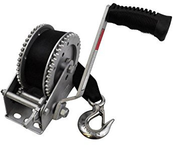 SeaSense 2000LB Galvanized Dual Drive Winch with 25-Foot Strap