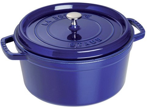 Staub Cast Iron 2.75-qt Round Cocotte - Dark Blue, Made in France