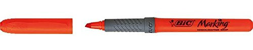 BIC 6 Textmarker Highlighter Grip pte Wate Moy. Orange