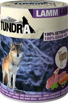 Tundra Hundefutter Lamm Nassfutter - getreidefrei (6 x 400g)