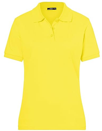 James & Nicholson Damenpolo Classic - Piqué-Poloshirt mit gestrickten Bündchen | Farbe: Yellow | Grösse: XXL