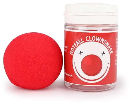 Notfall Clownsnase – Sofortiger Stressabbau & herzhaftes Lachen, Gag-Nase für Aufheiterung und Entspannung, Perfektes Accessoire für Karneval, Partys & humorvolle Notfälle von Liebeskummerpillen