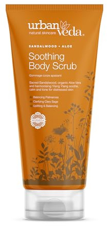 Urban Veda Soothing Body Scrub | Exfoliating Body Scrub for Sensitive Skin| Vitamin E, Walnut & Pumice Body Exfoliator Scrub | Soothing & Calming | Dead Skin Remover | Exfoliating Body Wash | 200 ml