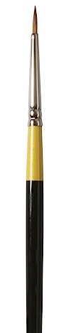 Daler-Rowney System3 Acrylic Brush, Synthetic Hair, Short Handle, Round, 0