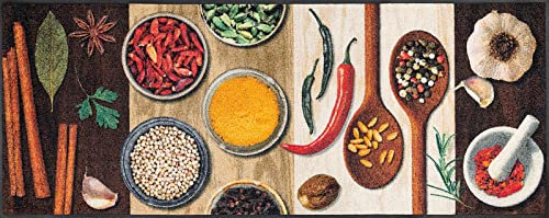 wash+dry Fußmatte, Hot Spices 75x190 cm, innen und außen, waschbar