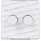 Schneider Electric Ultimate Plaque plate sans vis – Double variateur d'intensité 2 voies, 2 voies, principale et basse tension, 250 W/VA, GGBGU6422CLRR, transparent avec insert blanc