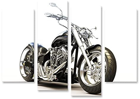 islandburner Bild auf Leinwand Motorrad Auf Weißem Hintergrund Chopper Bilder Wandbilder Poster