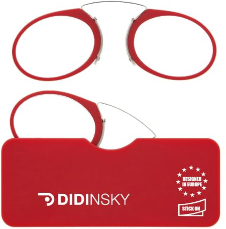 DIDINSKY DiOrsay Bio bügellose Lesebrille rund mit Blaulichtfilter Etui | Bügellose Bio-Lesebrille, leicht, entspiegelt und kratzfest, mit flachem Etui.