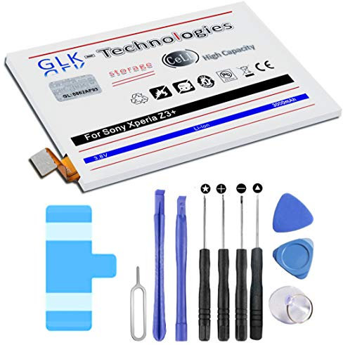 High Power Ersatzakku kompatibel mit Sony Xperia Z3+ Z3 Plus Ersetzt Sony LIS1579ERPC | Original GLK-Technologies Battery | accu | 3000 mAh Akku | inkl. Werkzeug Set Kit NEU