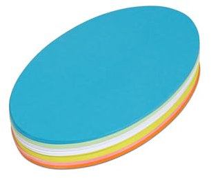 MAUL Moderationskarten oval 110x190mm (120 Stück) | Beschriftbare Karteikarten | Coaching Karten | Präsentationskarten | Moderationskoffer Nachfüllpack | 150 g/m² Papier | Bunt
