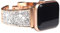 NewWays Compatible con Apple Watch Band Series 8, Series 7, 45 mm, 44 mm, SE Series 6, 5, 4, 3, 42 mm, pulsera de cristal brillante brillante para iWatch Band para mujer (oro rosa)