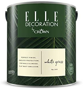 ELLE Decoration by CROWN 2.5L Flat MATT Emulsion Paint - White Grass No 305