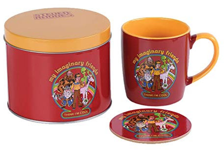 Pyramid International Steven Rhodes Mug and Coaster Gift tin Set My Imaginary Friends Official One Size