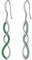 Aurora Tears Infinity Symbol Ohrstecker Elegante Damen 925 Sterling Silber Grün Tropfen Haken Ohrringe mit CZ Schmuck für Frauen DE0062G