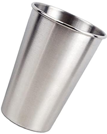 Onsinic Taille 350ml De Bière en Acier Inoxydable Tasse Anti-Chute Timbale Gardez Les Boissons Coupe À Froid Ou À Chaud Gobelets pour Cocktails Café Smoothies