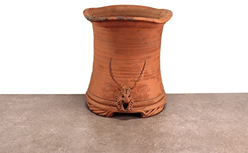 Palatina Werkstatt quadratisches Pflanzgefäß Blumentopf aus Terracotta, handgefertigtes Pflanzgefäß für Balkon Garten Terrasse (L)
