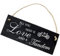 Schiefertafel Deko Tandem Schild 22 x 8 cm - All you need is Love and a Tandem - Wanddeko Dekoration Türschild