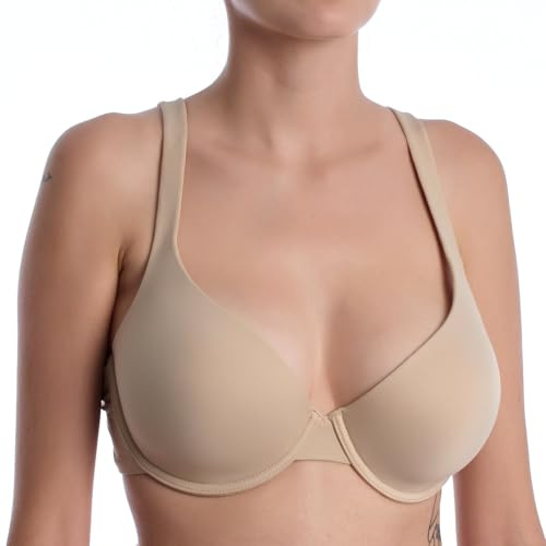 LORMAR 1 Pezzo Reggiseno Donna Mousse Liscio in Microfibra con Ferretto - Coppa B - C- D