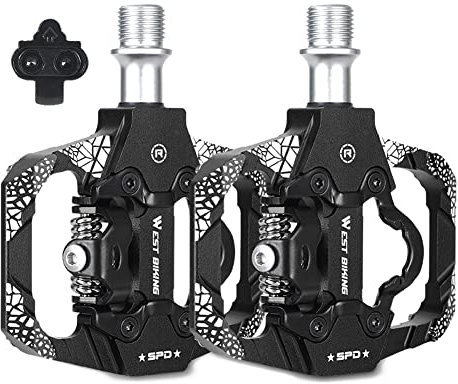 Daoco Pedale, MTB Fahrradpedale Dual Platform SPD Klickpedale Fahrradpedale Abgedichtetes Lager für MTB Mountain Road Bikes