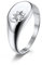 Mesnt Ring Herren Edelstahl, Goth Ringe Herren, Ovale Sonnenmuster-Einlage Mit Siegelring Aus Zirkonia Ring aus Edelstahl Silber Größe 54 (17.2)