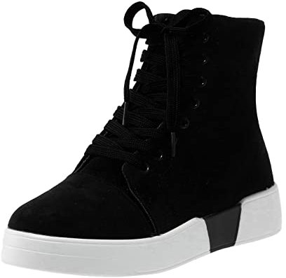 Stivali Estivi Donna Sneakers da donna stringate Sneakers alla moda Stivaletti alla caviglia Scarpe casual Scarpe da skate Scarpe Sportive Firmate