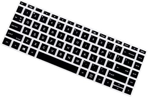 UUONDO Keyboard Cover Skin for 14 HP Probook 440 G8 G9/HP Probook 445 G8 G9/HP Probook 640 G7 G8 14 inch Laptop, 2023 2022 2021 New HP Probook 14 Keyboard Protector Cover Skin-Black