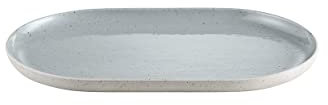 Blomus Servierplatte Sablo, Servierteller, Steingut, Stone, 30 x 18 cm, 64385