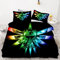 Bfrdollf Zelda Bettwäsche 135x200 Zelda Spiel Cartoon Game Bettbezug Set Weiche 3D Druck Mikrofaser Geeignet Für Jungen Mädchen Kinder (12,Single 135 X 200 cm)