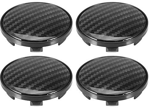 A ABSOPRO 4 Pièces Cache Moyeux OD 59mm ID 51mm Couverture Universelle de Jante de Pneu de Véhicule Noir
