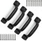 Livfodrm Black Barn Door Pulls Handle Heavy Solid Cast Iron Gate Handle, 4 PCS Metal Hardware for Sliding Barn Door Gate Fence Door Drawer Garage