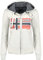 Geographical Norway Farlotte Lady - Felpa Donna Zip Hoodie Tasche - Pile Donna Maglione Manica Lunga Giacca Cappuccio - Abito Ideale Primavera Estate Autunno Inverno Stagione (Grigio Chiaro XL)