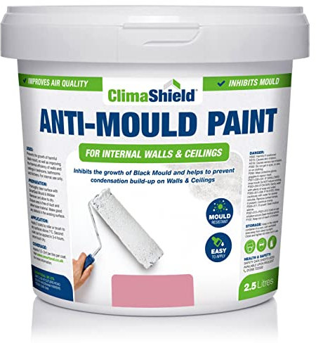 SmartSeal Anti Mould Paint - 2.5 Litres - For Bathroom, Kitchen and Bedroom Walls & Ceilings. Ultimate Protection Against Dangerous Mould - 5yr Mould Resistance - Berry Sorbet Finish
