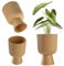 KADAX Pot de fleurs en forme de calice - Pot de fleurs en plastique en 2 tailles - Pot de fleurs en 5 couleurs pour balcon, terrasse, rebord de fenêtre, coupe - Cache-pot (18 cm, marron)