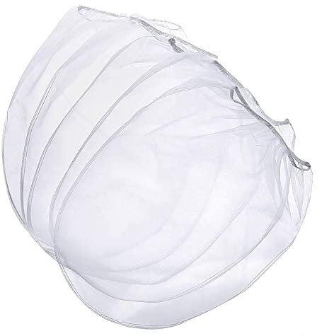 Veciado 5 Gallon Paint Strainer Bags White Regular Fine Mesh/Elastic Top Bag Strainers for Use with Paint Sprayers 15Pcs