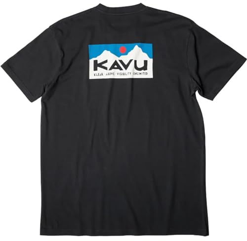 KAVU Herren Klear Above Etch Art T-Shirt, Black, S