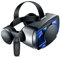 TPWEWRX 3D VR Brille Virtual Reality Headset mit Fernbedienung für 3D VR Filme & VR Spiele Einstellbares Pupillen Augenpflegesystem Anti Bluelight für IOS & Android Smartphones (Schwarz) (B)