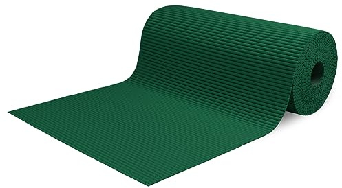 SaRani Tappeto al Metro Assorbente per Esterno e Interno, adatta per Corridoio Bordo Piscina, Doccia, Passatoia Antiscivolo Multiuso Aquamat (Verde scuro, 400x65 cm)