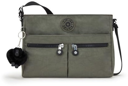 Kipling New Angie Kleine Umhängetasche, Green Moss (Grün)