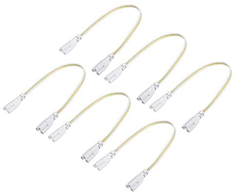 YOKIVE 10Stk T5 T8 LED Röhre Anschluss Kabel Verlängerbares Kabel mit Doppeltem Ende Verbinden Licht Röhren Ideal für LED Integrierte Röhren (Weiß 0.98Ft)
