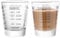 GLASKEY Bicchierini Misurino 2 Pezzi, 30 ml Mini Bicchiere per Shot con 4 tipi di scala (Ounce/ML/TSP/TBSP), Lavabile in Lavastoviglie, Misurazione di ingredienti secchi e liquidi (Nero)