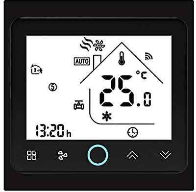 CalmGeek Thermostat BAC-002ELZB Zentrale Klimaanlage im Tuya-Stil TUYA ZIGBEE Programmierbare Steuerung Fan Coil Unit 5-99℃ LCD-Panel Wireless Smart Remote