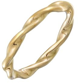 Elli Ring Damen Stapel Gedreht Filigran Goldfarben