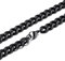Wycian Halskette Herren Schwarz, Herren Halskette 65cm Edelstahl Einfache Kubanische Kette Breit 10mm Ketten Halskette für Jubiläums Geburtstag