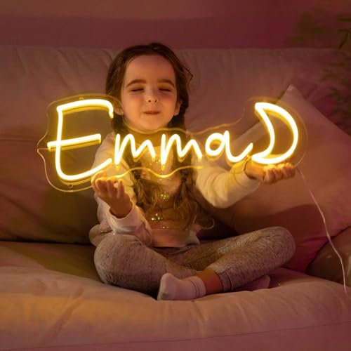 KOPLYEM Letrero de Neon Personalizado LED Cartel Neon Personalizado Luces de Neón Grande Personalizadas para Boda, Fiesta de Cumpleaños, Bar, Tiendas,Cuarto, Decoración Hogareña(1-3 líneas)